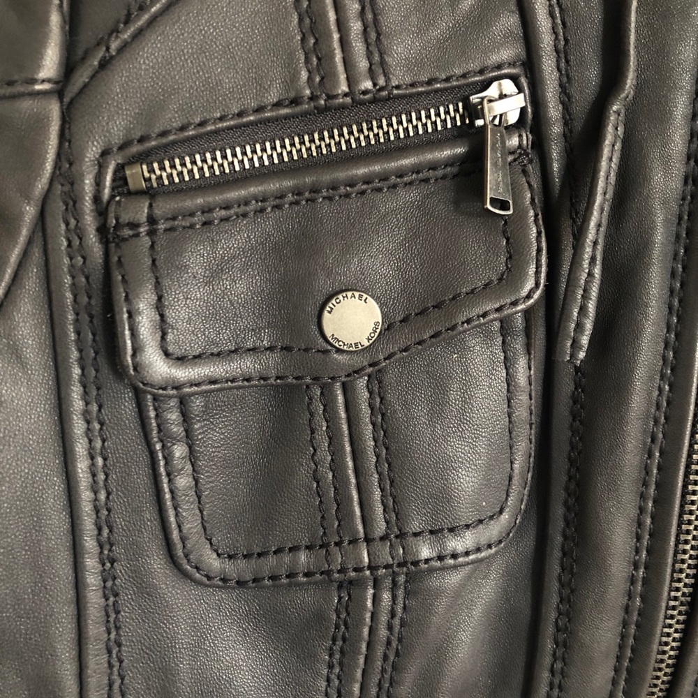 Michael kors hooded quilted leather jacket - Picture 4 of 9